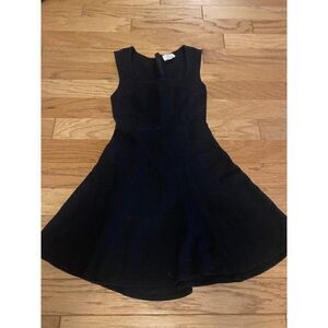 Pins & Needles women's black textured fit and flare sleeveless dress size medium